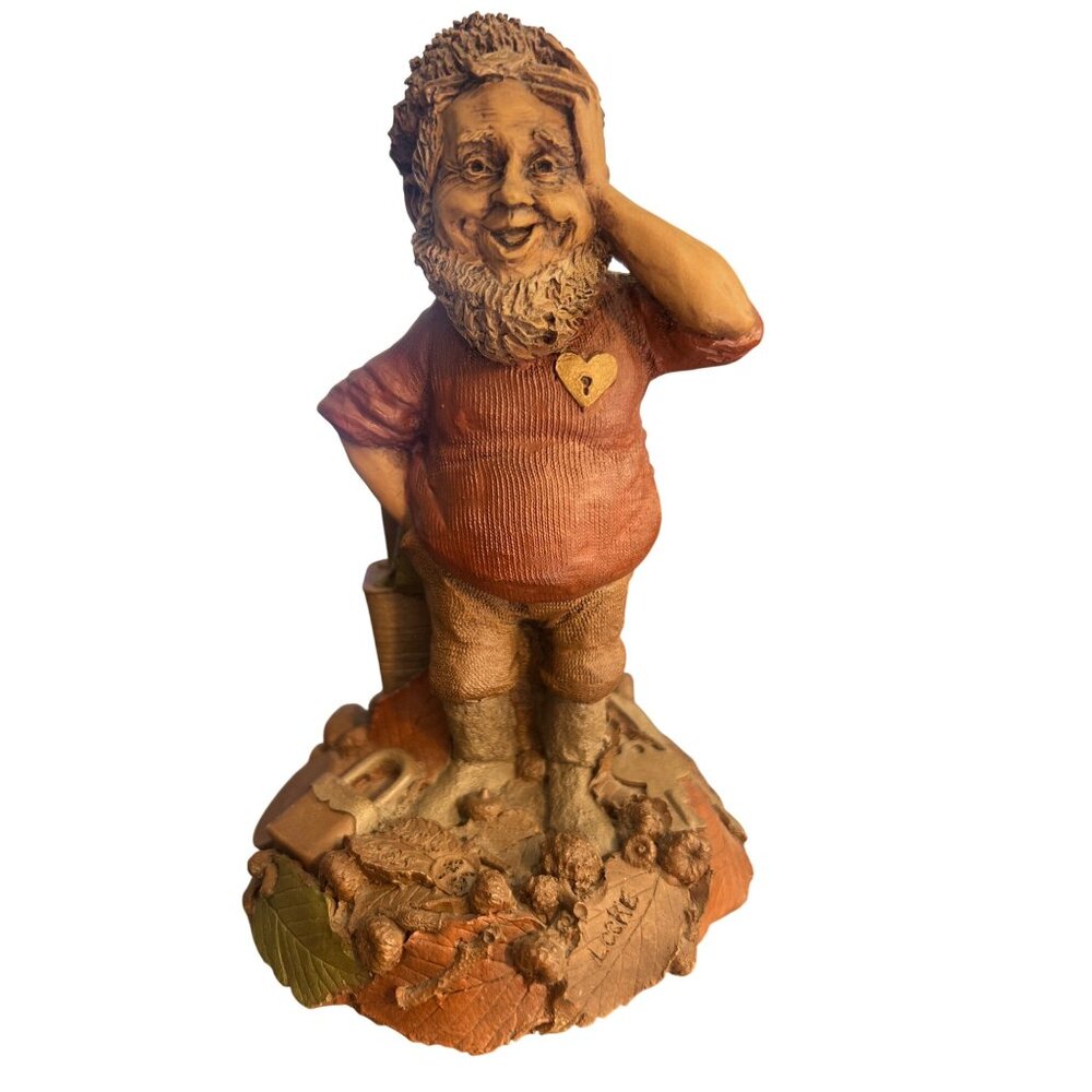 Vintage 1985 Tom Clark Locke Gnome Figurine Locks Heart Numbered 96 Estate 6"